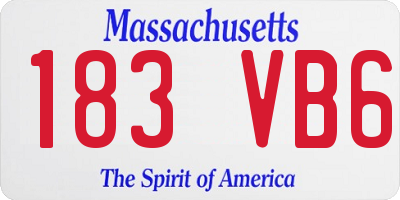 MA license plate 183VB6