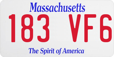 MA license plate 183VF6