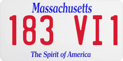 MA license plate 183VI1