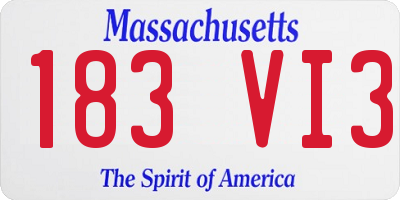 MA license plate 183VI3