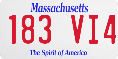 MA license plate 183VI4