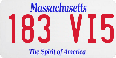 MA license plate 183VI5