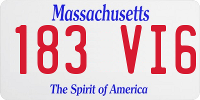 MA license plate 183VI6