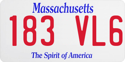MA license plate 183VL6