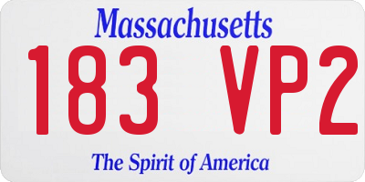 MA license plate 183VP2