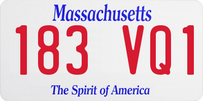 MA license plate 183VQ1