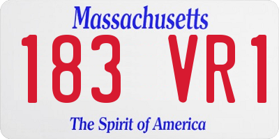 MA license plate 183VR1