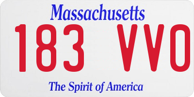 MA license plate 183VV0