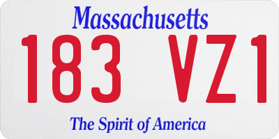 MA license plate 183VZ1