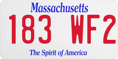 MA license plate 183WF2