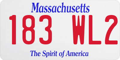 MA license plate 183WL2