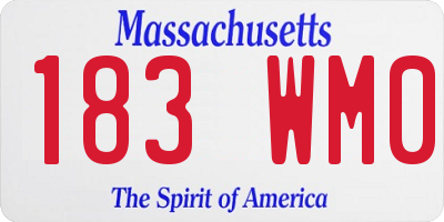 MA license plate 183WM0