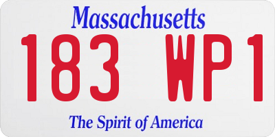 MA license plate 183WP1