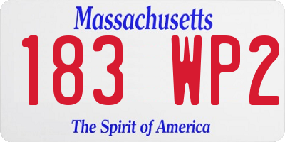 MA license plate 183WP2