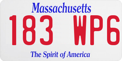 MA license plate 183WP6