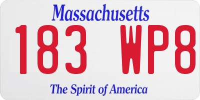 MA license plate 183WP8