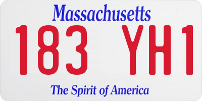 MA license plate 183YH1