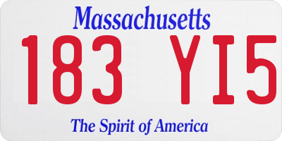MA license plate 183YI5