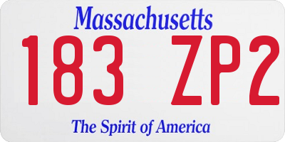 MA license plate 183ZP2