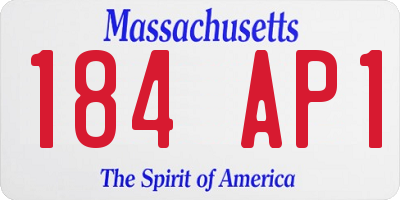 MA license plate 184AP1
