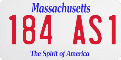 MA license plate 184AS1