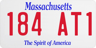 MA license plate 184AT1