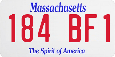 MA license plate 184BF1