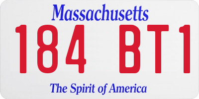 MA license plate 184BT1