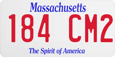 MA license plate 184CM2