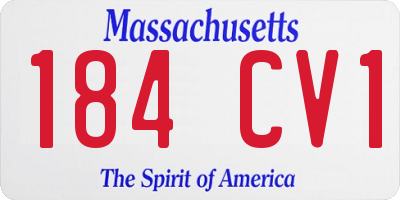 MA license plate 184CV1