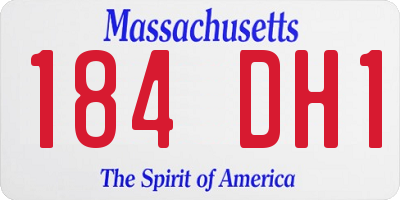 MA license plate 184DH1