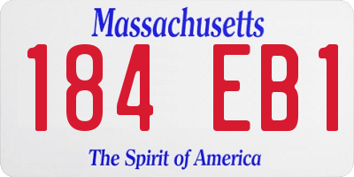 MA license plate 184EB1