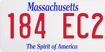 MA license plate 184EC2