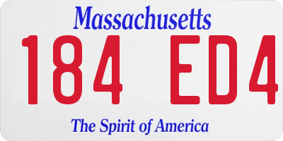 MA license plate 184ED4