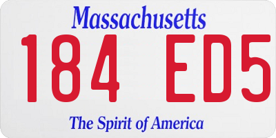 MA license plate 184ED5