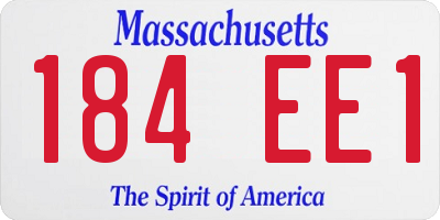 MA license plate 184EE1