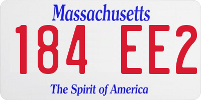 MA license plate 184EE2