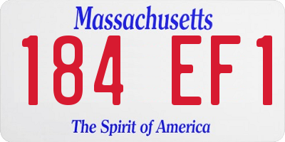 MA license plate 184EF1