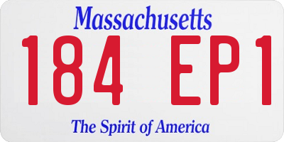 MA license plate 184EP1