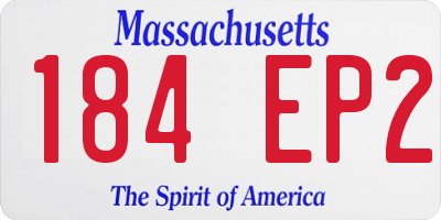 MA license plate 184EP2