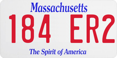 MA license plate 184ER2