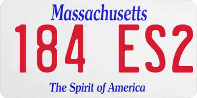 MA license plate 184ES2