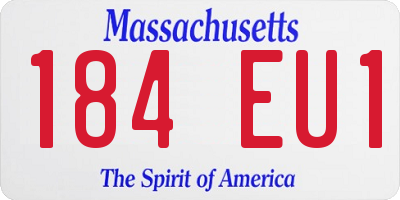 MA license plate 184EU1