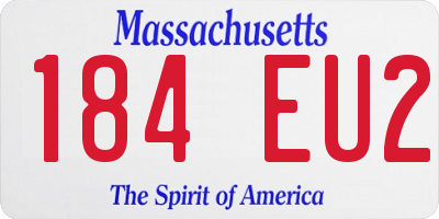 MA license plate 184EU2