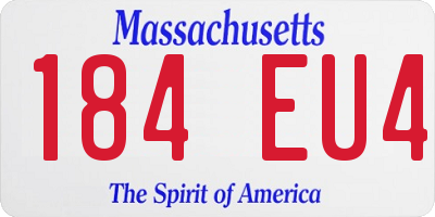 MA license plate 184EU4