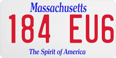 MA license plate 184EU6