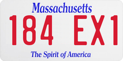 MA license plate 184EX1