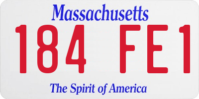 MA license plate 184FE1
