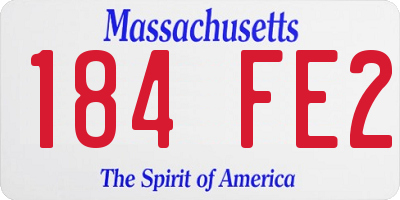 MA license plate 184FE2