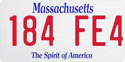 MA license plate 184FE4